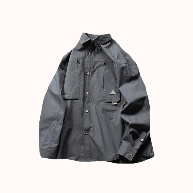 Zipper pocket Heavyweight Cotton Overshirt