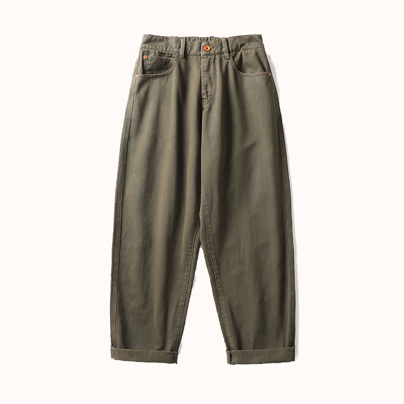 Washed Heavyweight Cotton Jeans