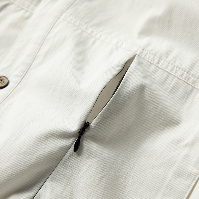 Zipper pocket Heavyweight Cotton Overshirt