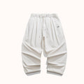 Cotton Drawstring Straight Loose Fit Pants