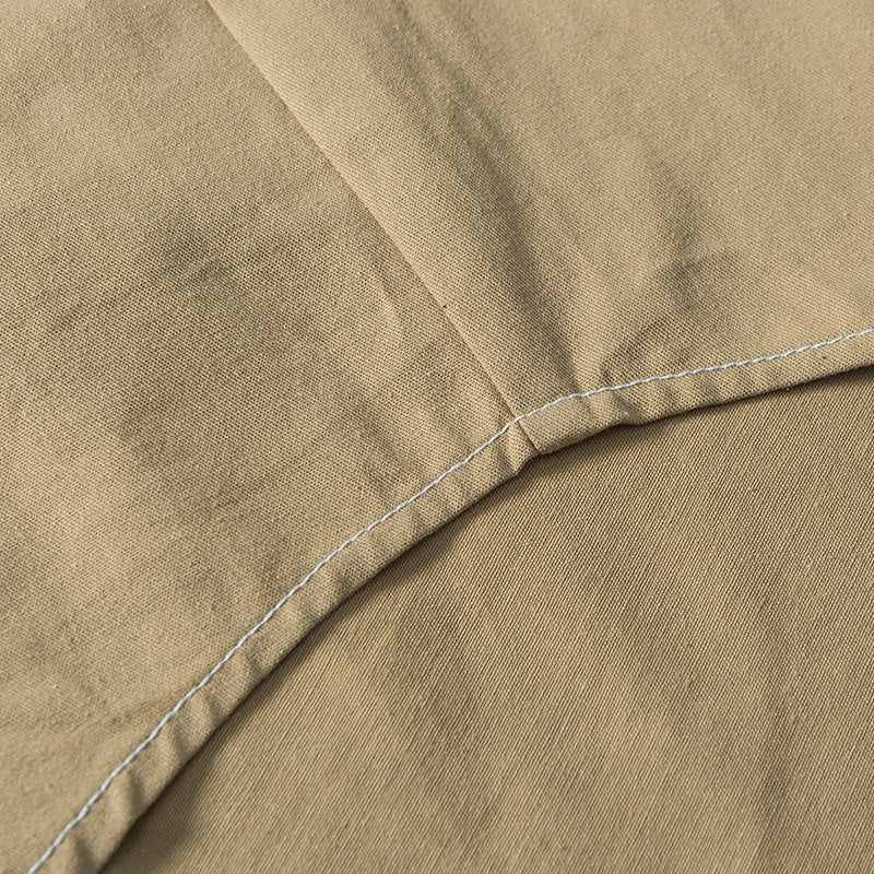 Topstitched Heavyweight Cotton Overshirt