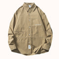 Topstitched Heavyweight Cotton Overshirt